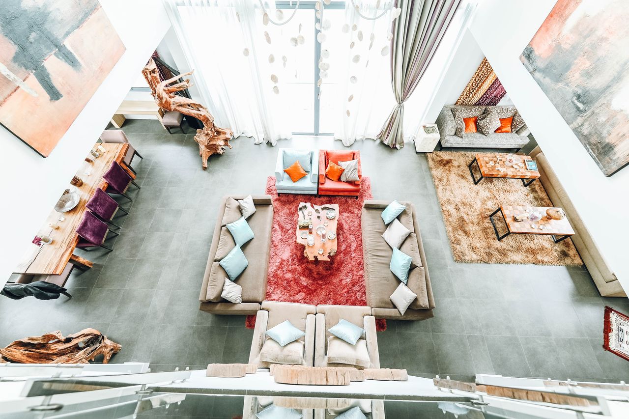 A tidy living room