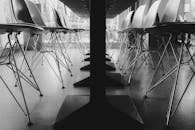 Chairs Rows by Table in Meeting Room