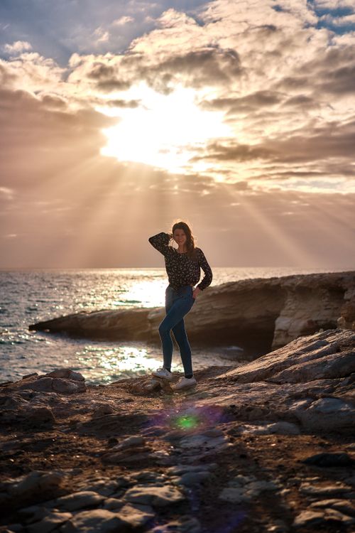 Free stock photo of girl, sea, sunset girl Stock Photo