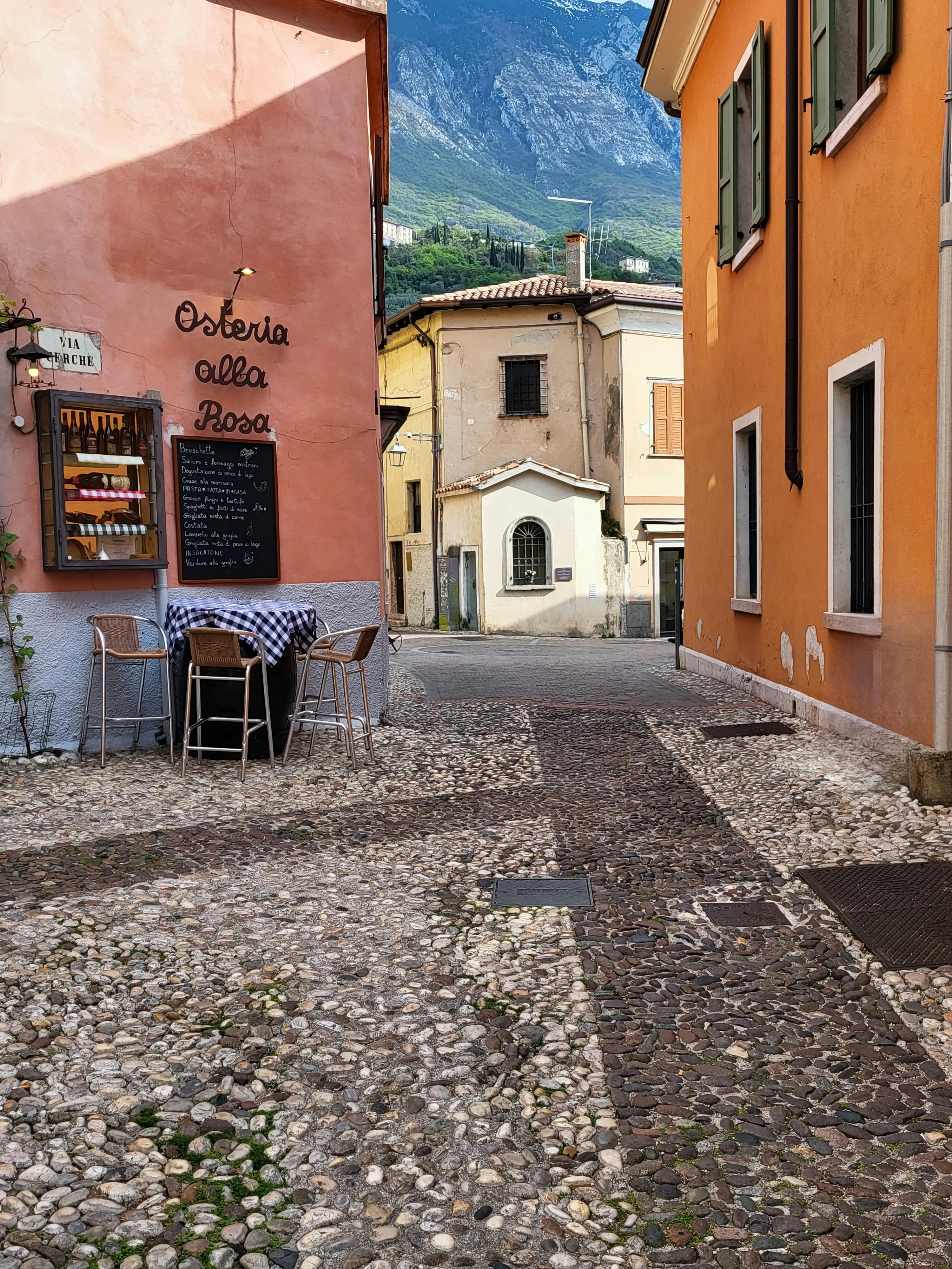 Narrow Street in Town in Italy