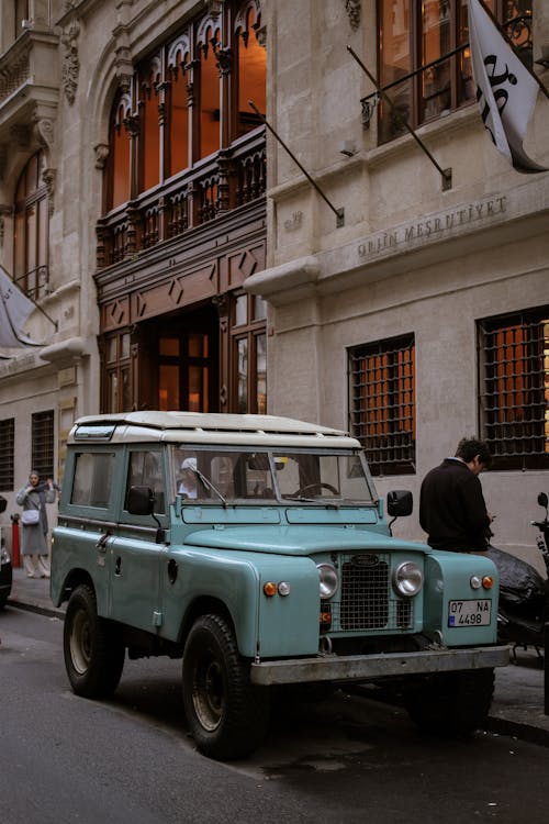 Vintage Land Rover on Street in Istanbul