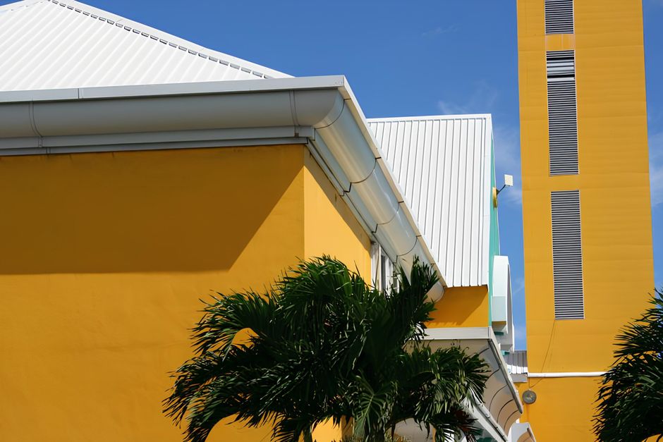 Exterior of a modern medical clinic in the Bahamas, representing healthcare access for travelers