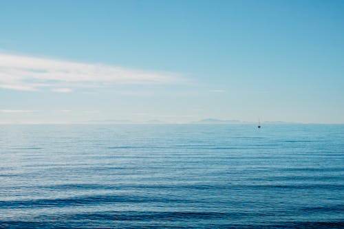 Foto profissional grátis de barco, cênico, horizonte