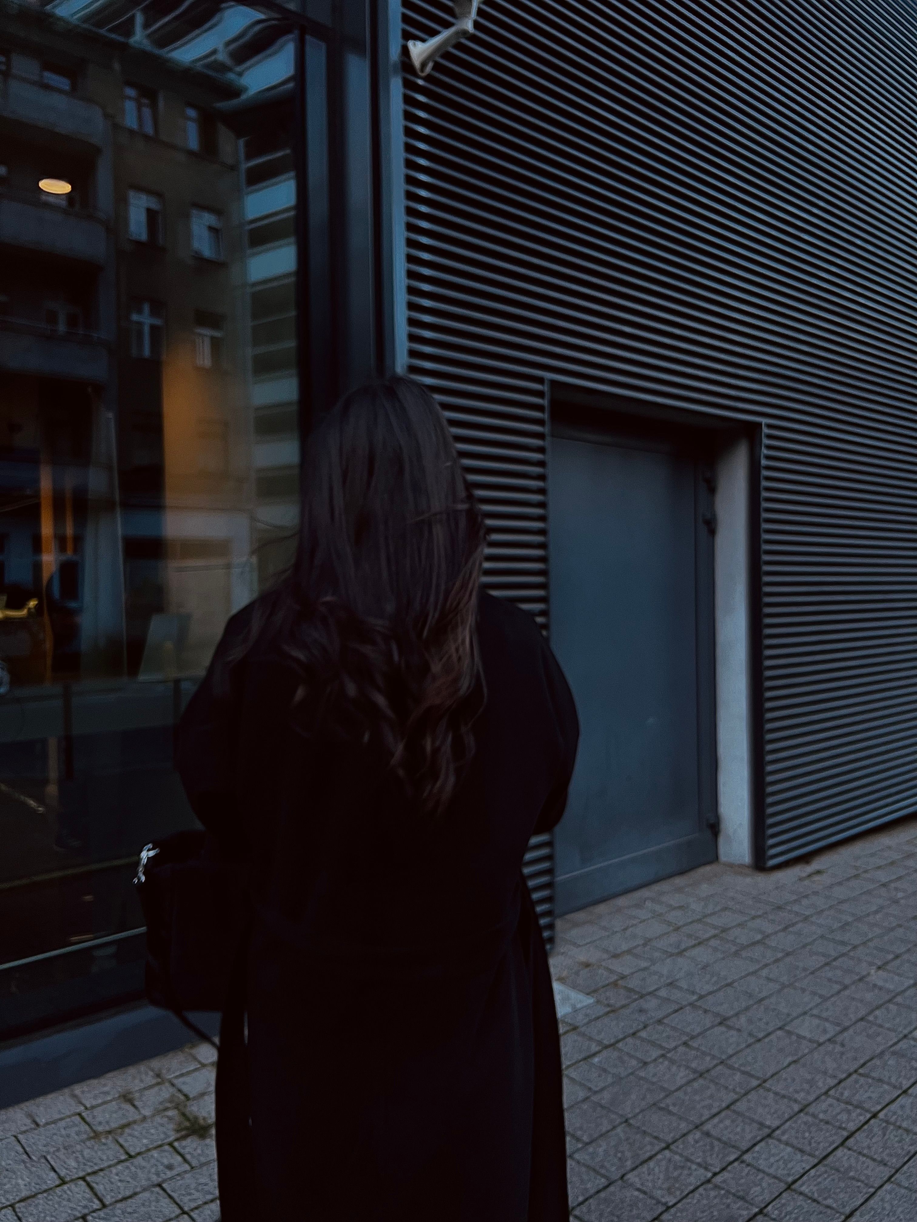 Back View of Woman in Black Coat · Free Stock Photo
