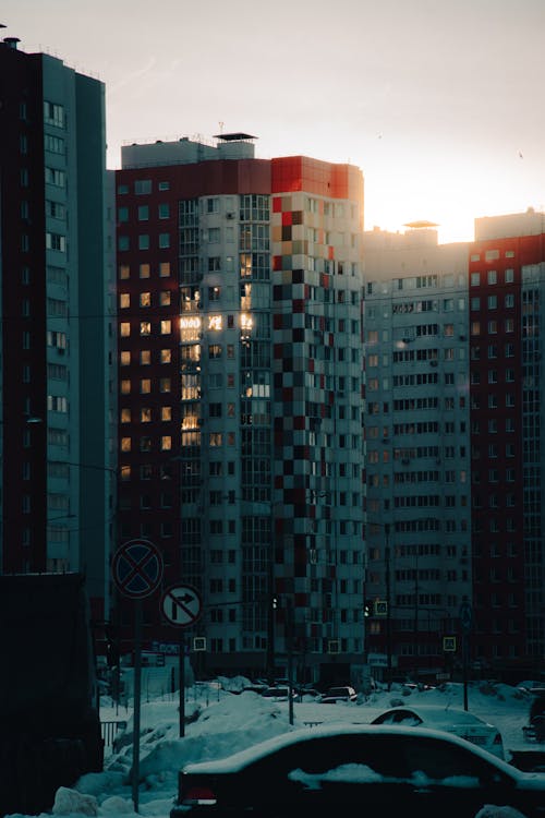 Gratis stockfoto met appartementen, flatgebouwen, horizon