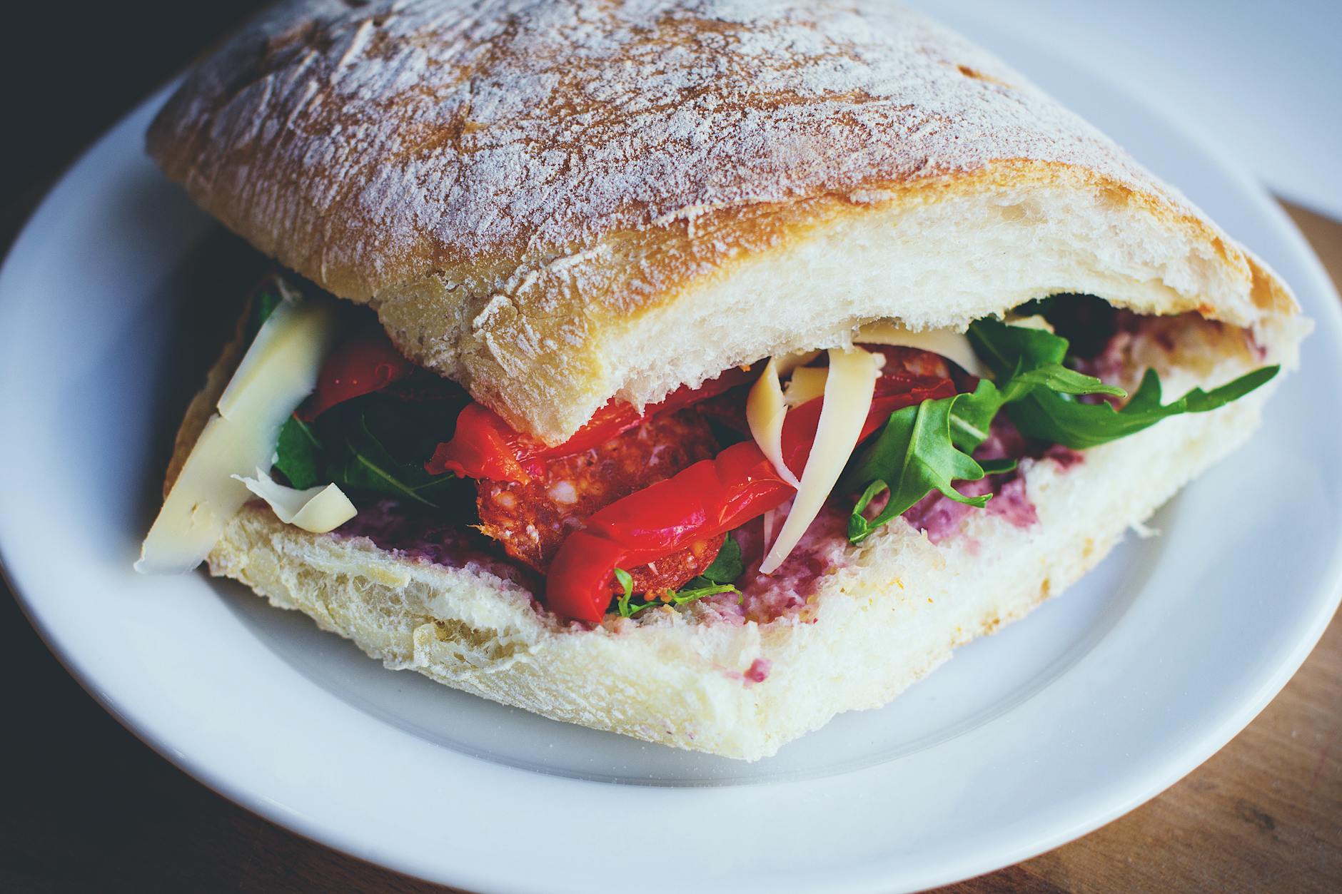 Sliced Rustic Italian Bread with golden crust