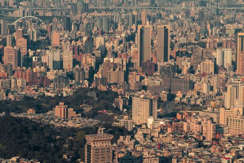 Free Explore the bustling skyline and modern architecture of Taipei from above. Stock Photo