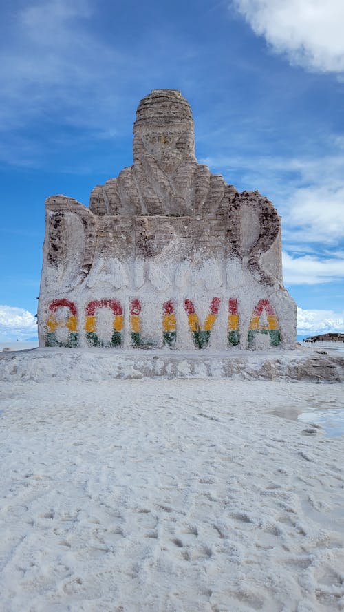 Dakar Monument on the Salt Flat in Uyuni Bolivia