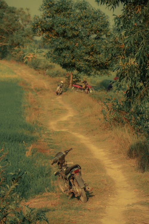 Motorcycles on a Rural Road