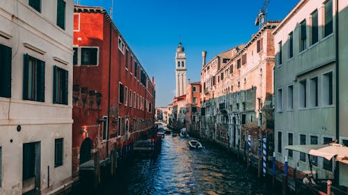 無料 ヴェネツィア運河 写真素材