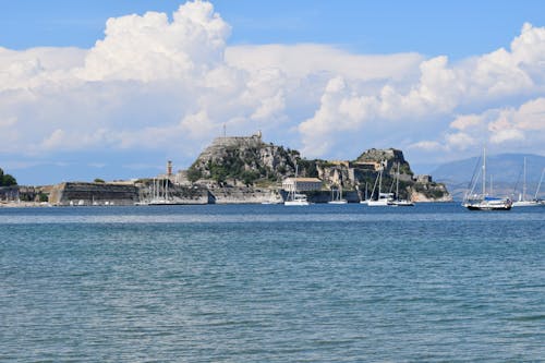 Long Distance Shot of the Old Fortress In Corfu