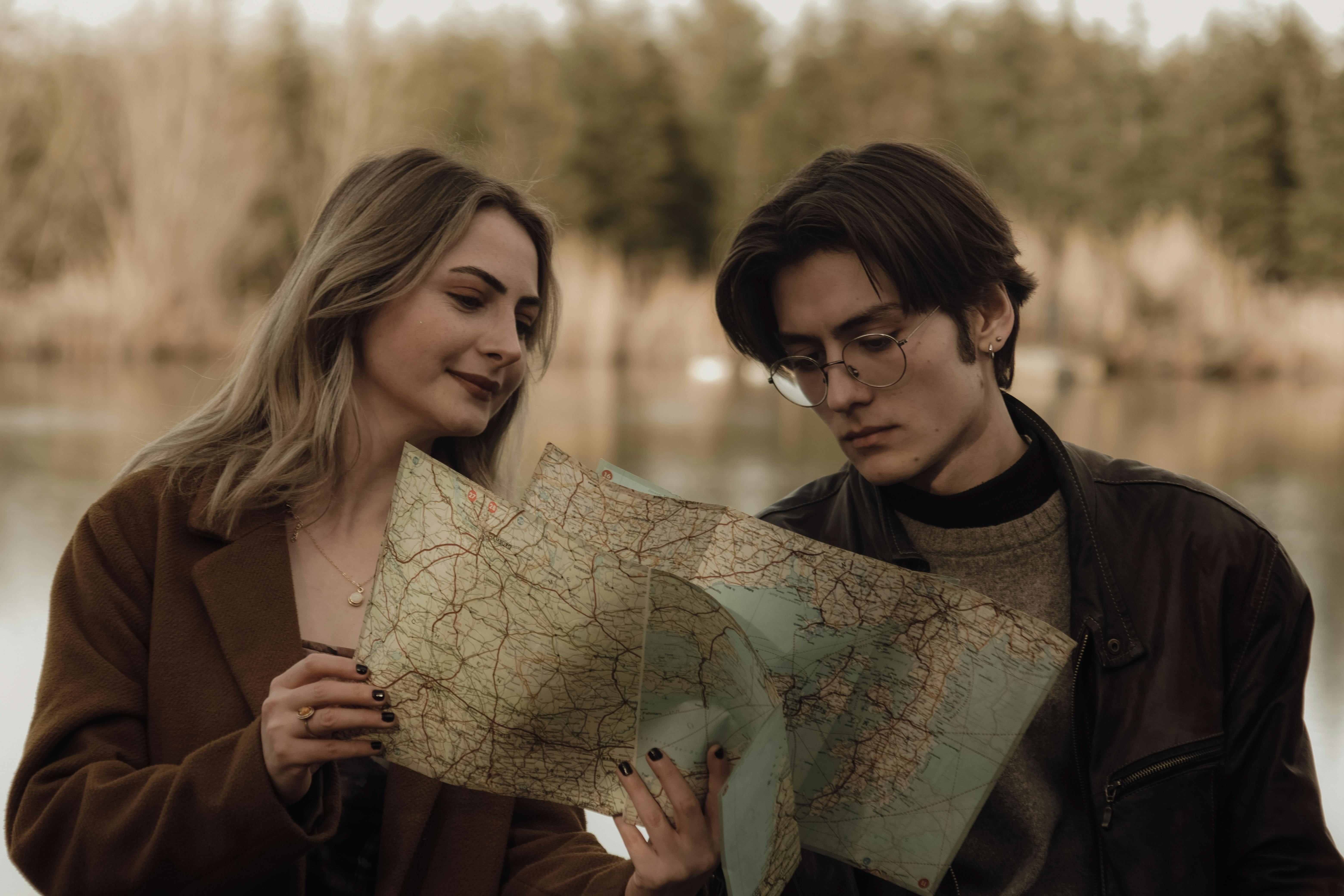 Couple Checking a Map