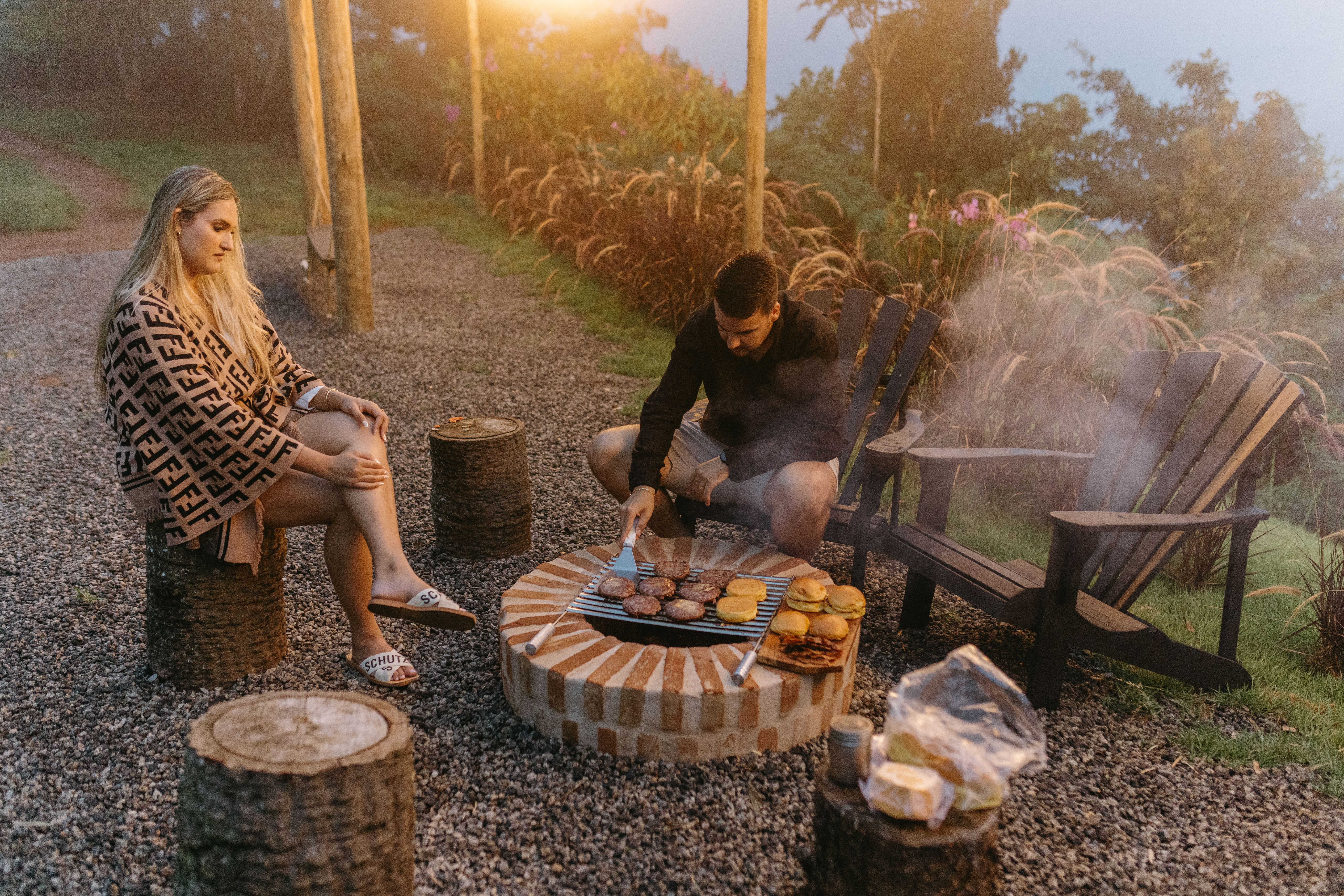 fire pit grill gathering