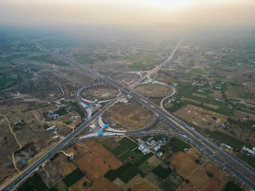 Imagine de stoc gratuită din autostradă, autostrada din delhi, dronă