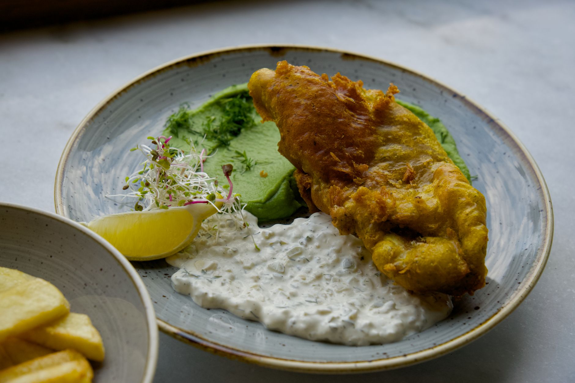 Mushy Peas at English Fish and Chips, Buderim
