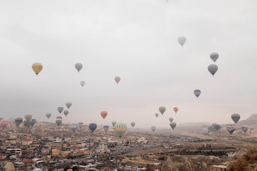 Ilmainen kuvapankkikuva tunnisteilla cappadocia, droonikuva, kalkkuna