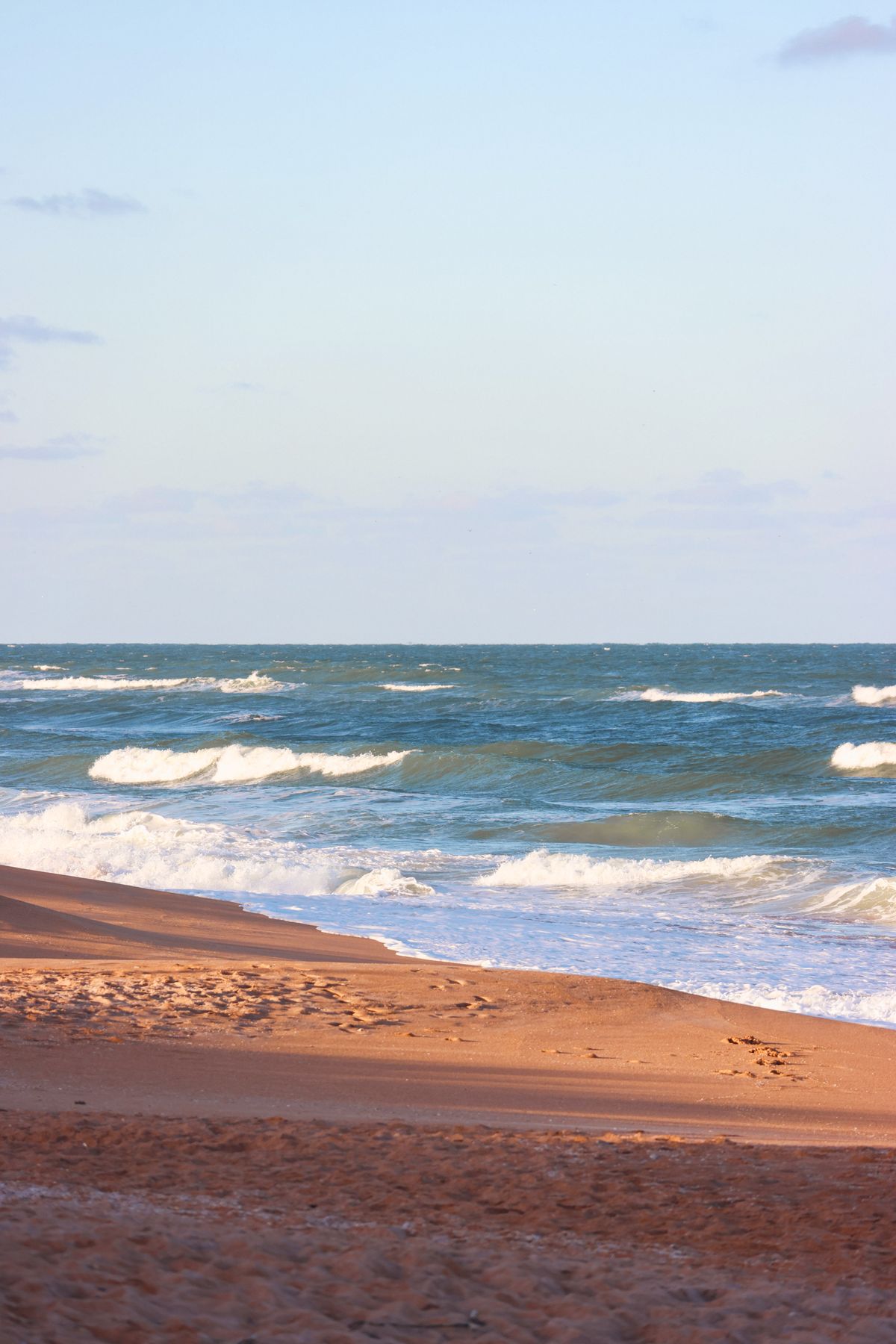 Waves rolling onto a Florida beach