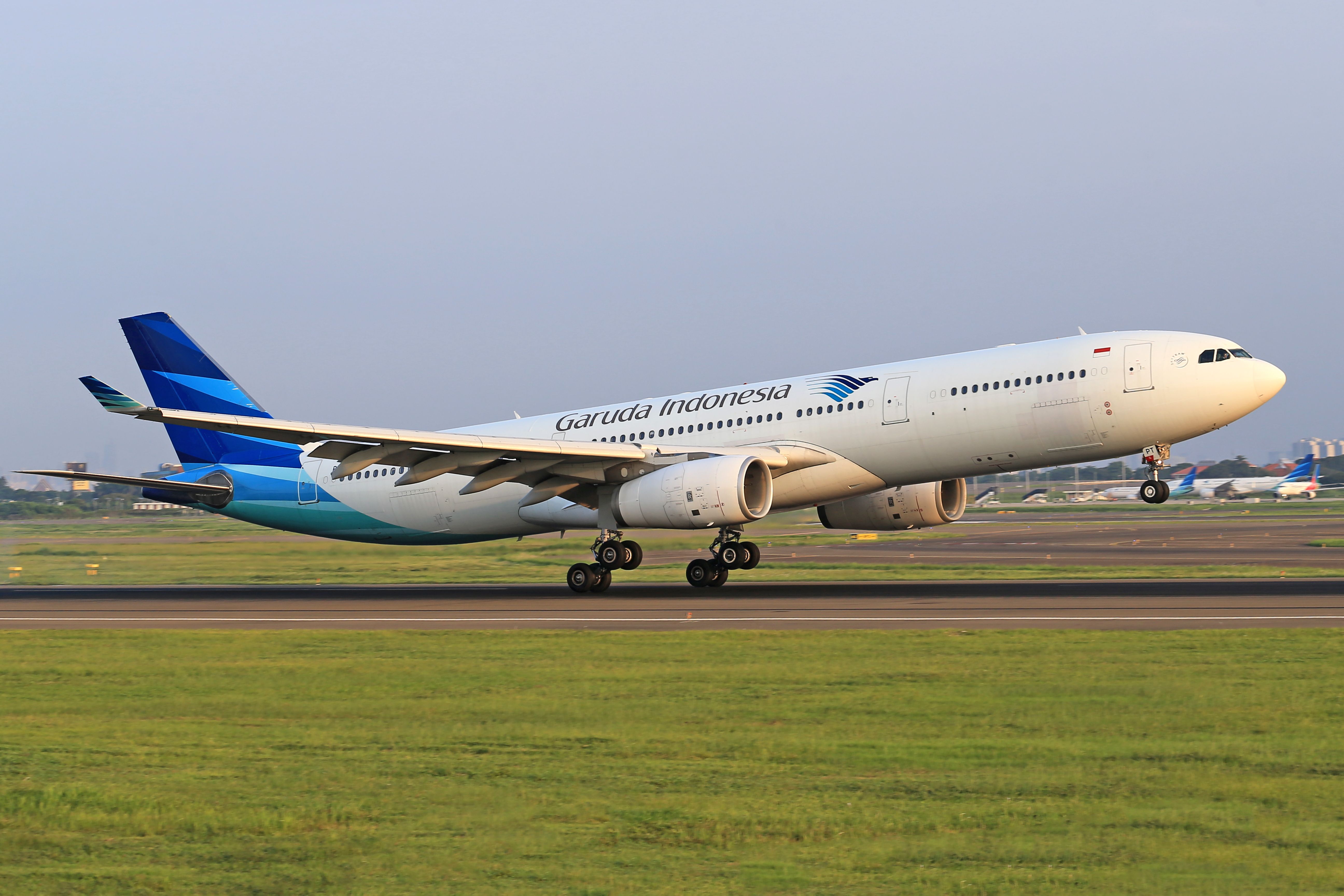 Garuda Indonesia Airlines Airplane in Departure