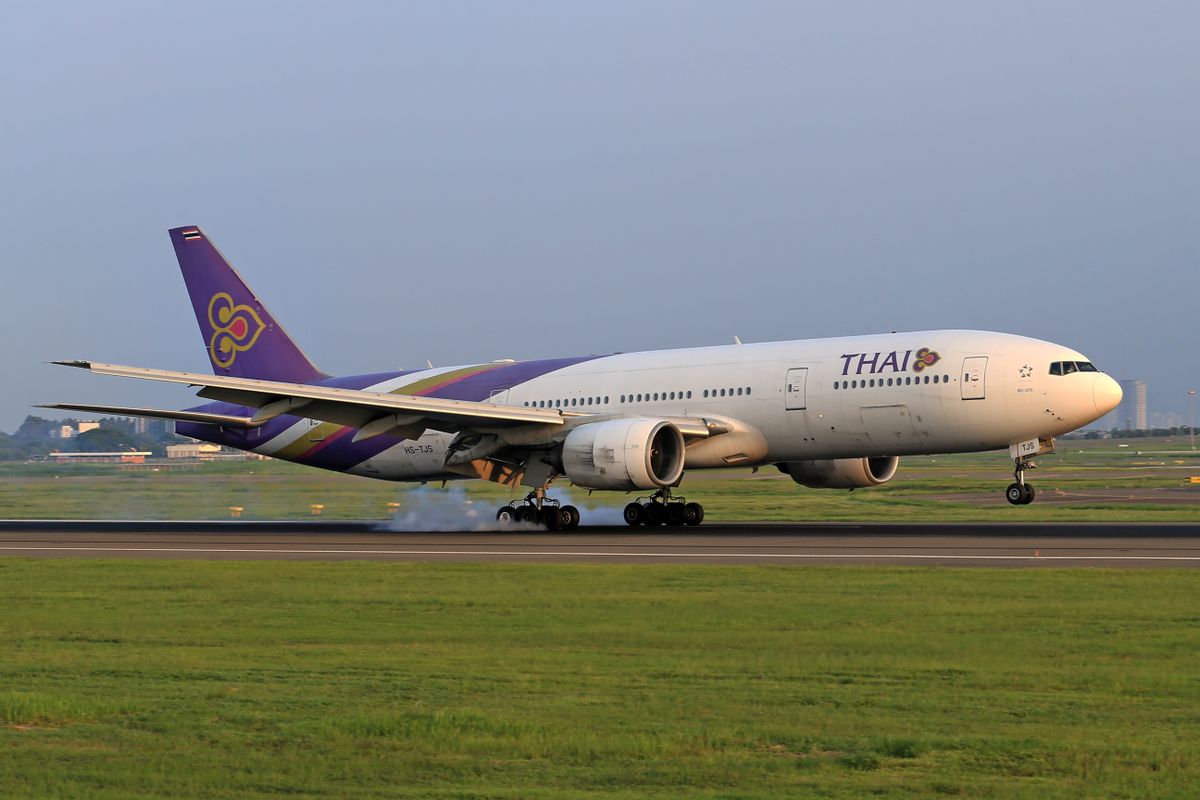 Thai Airways aircraft landing