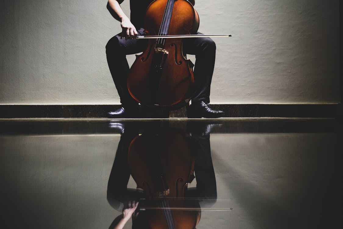Free Person Playing Cello Stock Photo