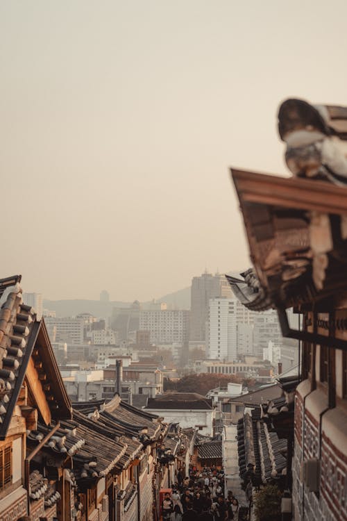 Seoul over the Roofs of Bukchon Hanok Village