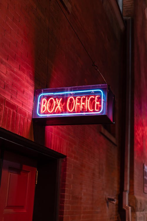 Kostnadsfri bild av box office, neon, skylt