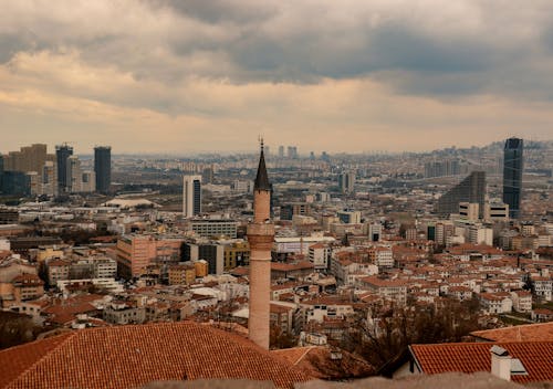 A view of the city of istanbul from a hill