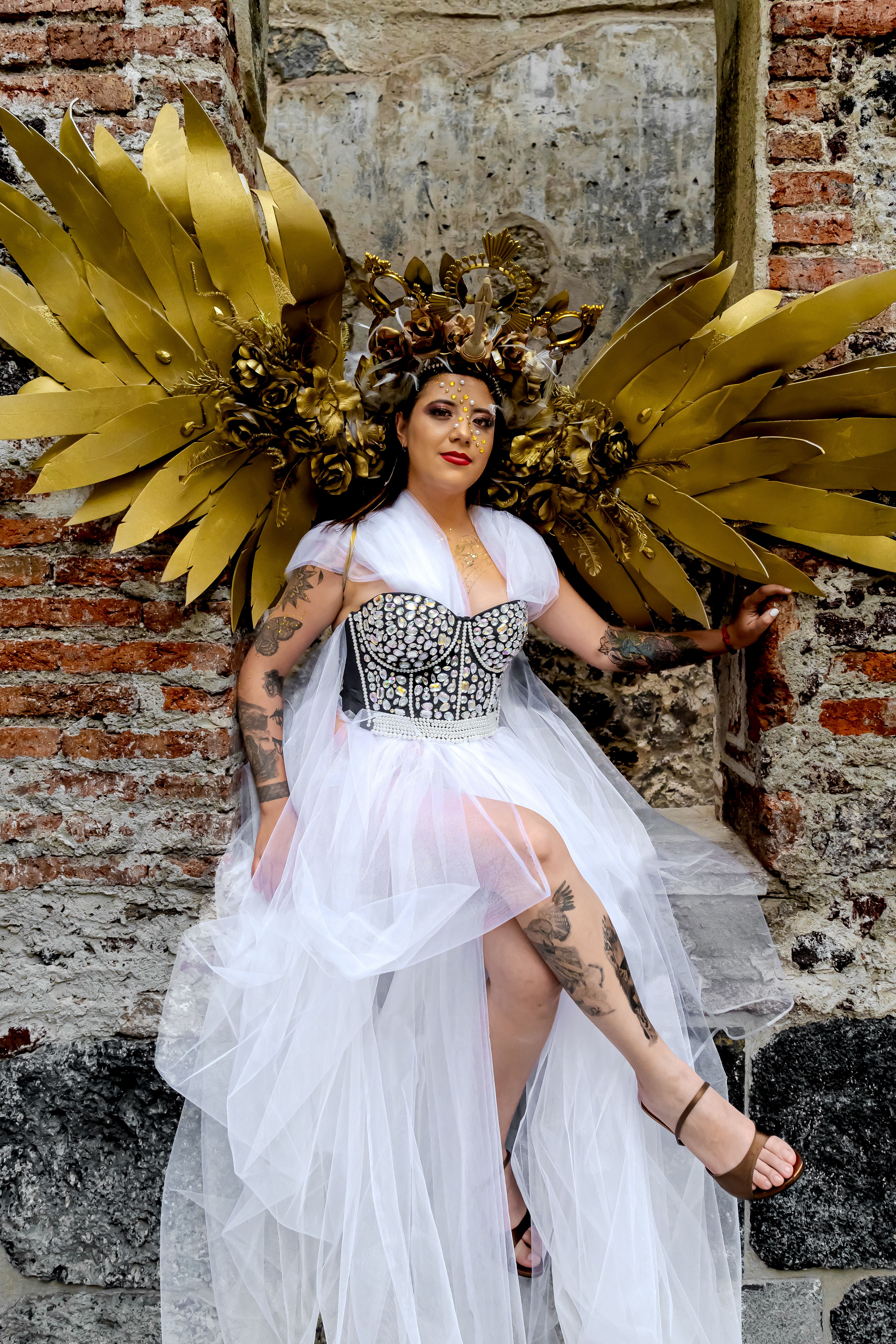 dress whites and gold wings meaning Iridescent White Worship Angel Wing – Danzia