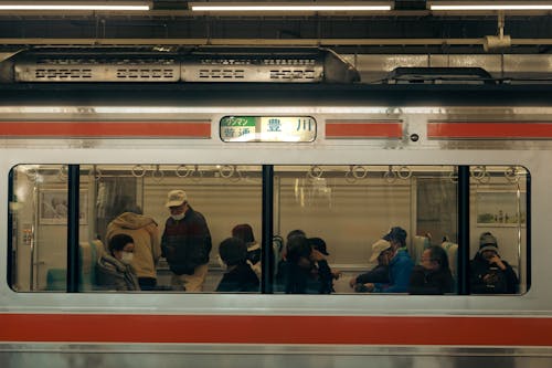 A train with people on it