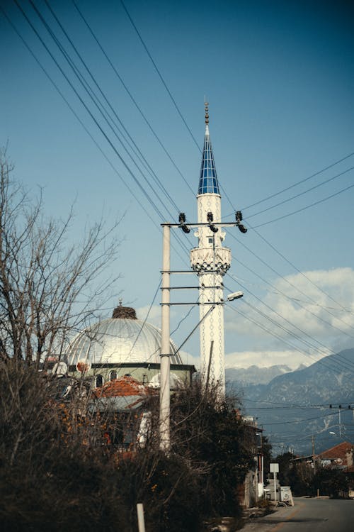 Mosque and Minaret in Town