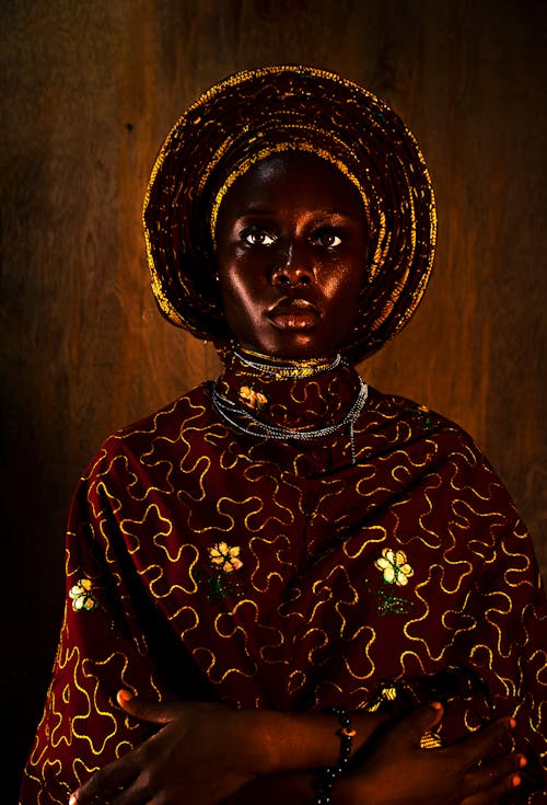 A woman in a traditional african dress