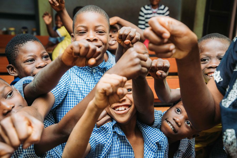Stock photo of African schoolchildren