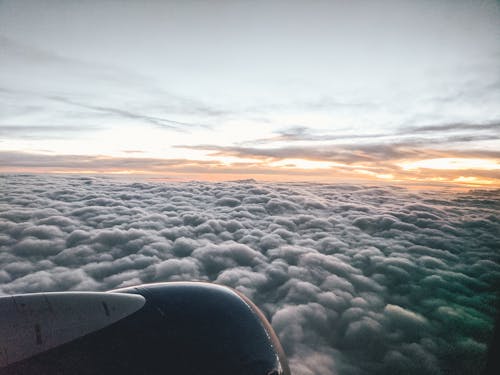 Free stock photo of airplane, clouds, flying