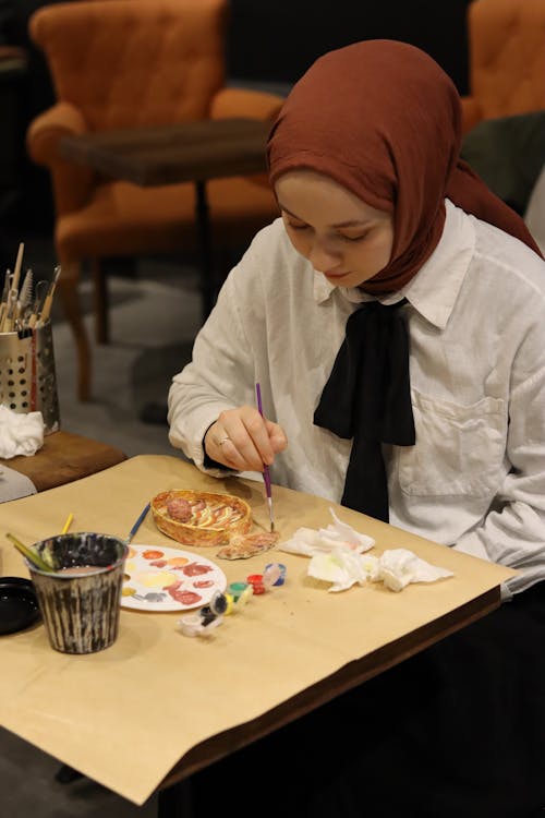 Fotobanka s bezplatnými fotkami na tému hidžáb, kreativita, maľba