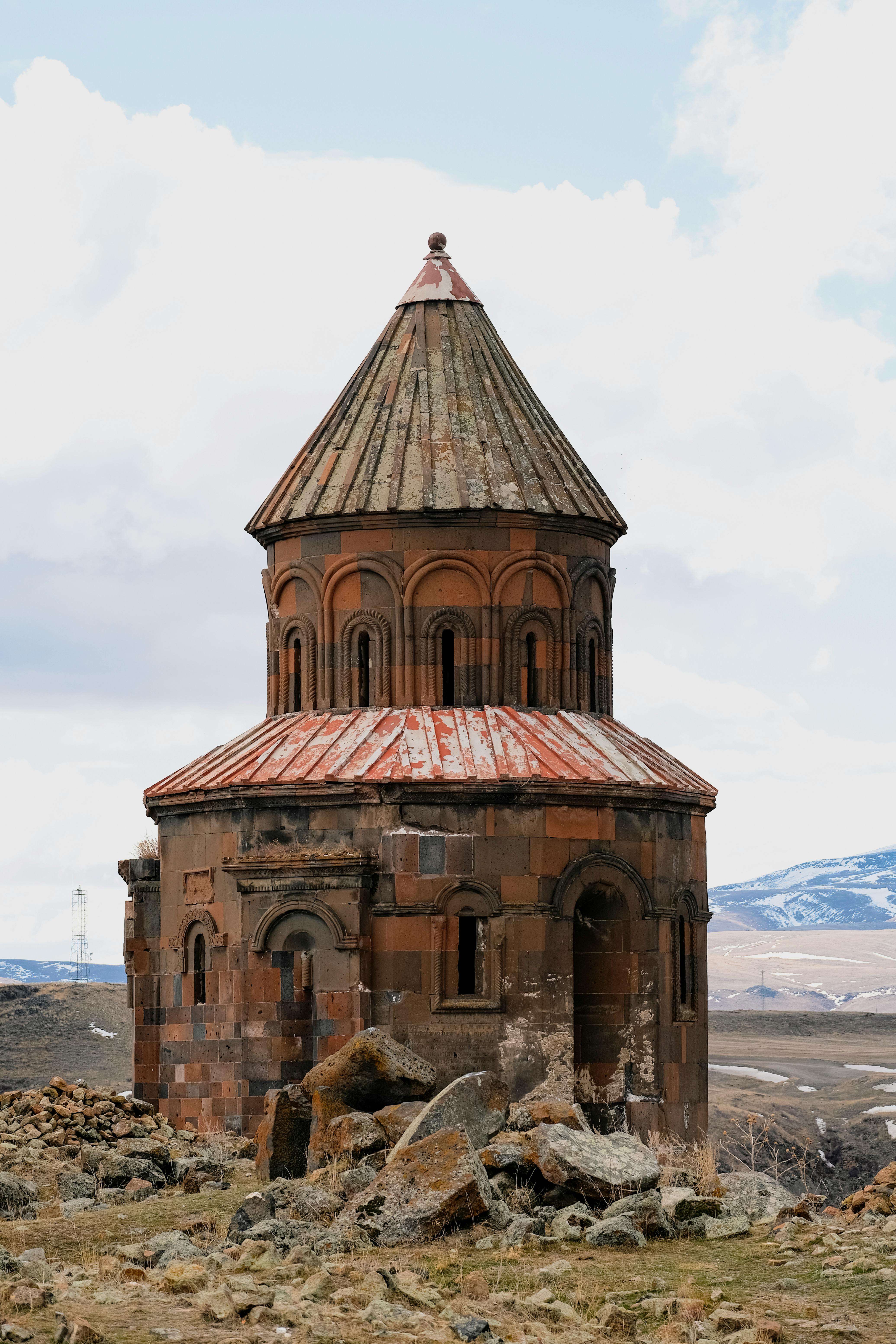 Explore the historic church ruins in Ani, Turkey, a testament to medieval architecture.