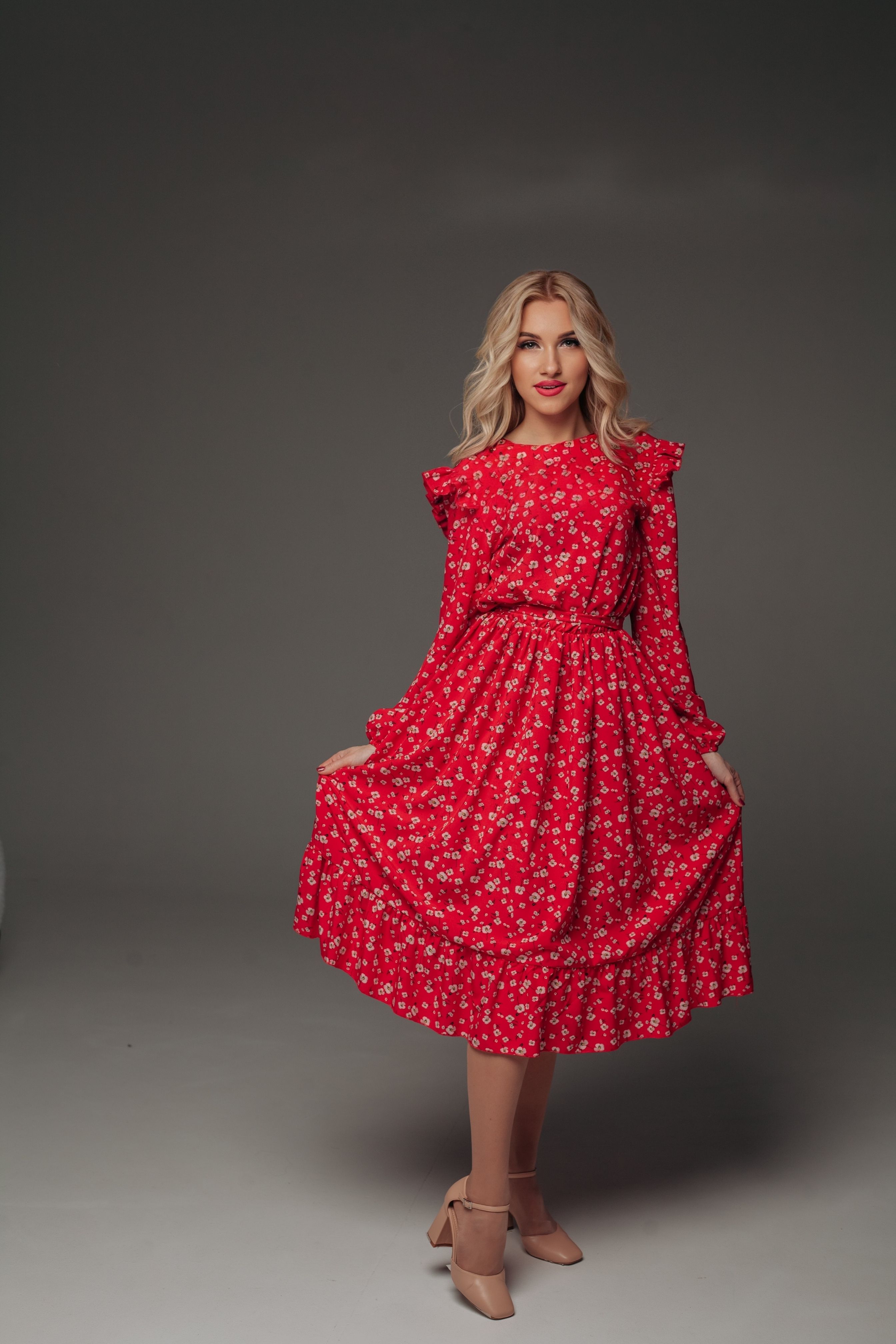 Vestido Floral Vermelho