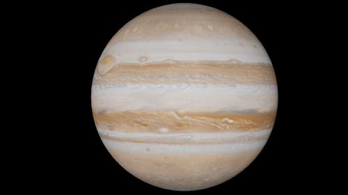 Jupiter Planet on Black Background