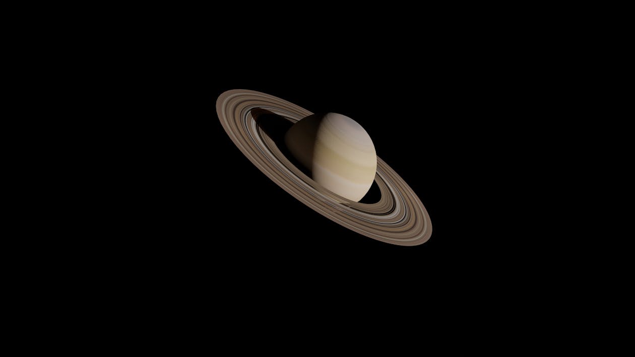 Free Saturn Planet and Rings Stock Photo
