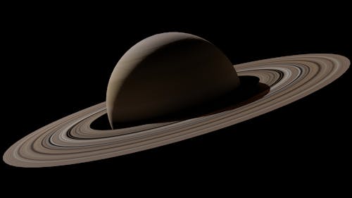 Free Saturn Planet and Rings Stock Photo