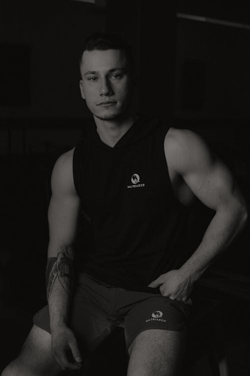 Portrait of a Young Man Wearing a Tank Top