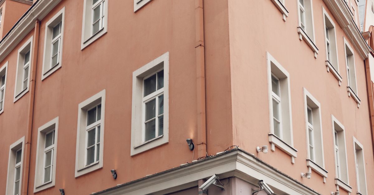 Pink Building Riga Building Corner in Riga in Latvia · Free Stock Photo