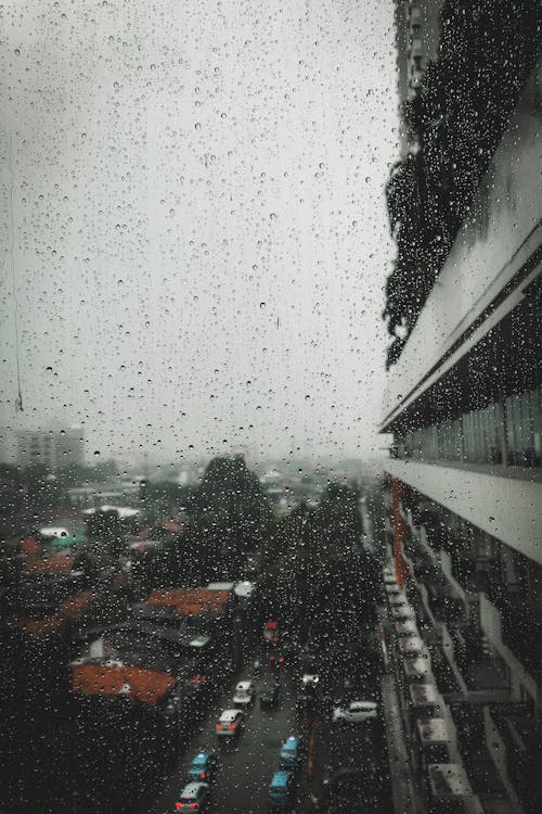 Fotobanka s bezplatnými fotkami na tému budovy, dážď, daždivý deň