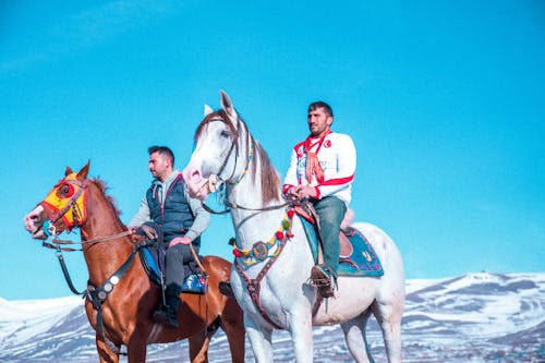 Men Sitting on Horses