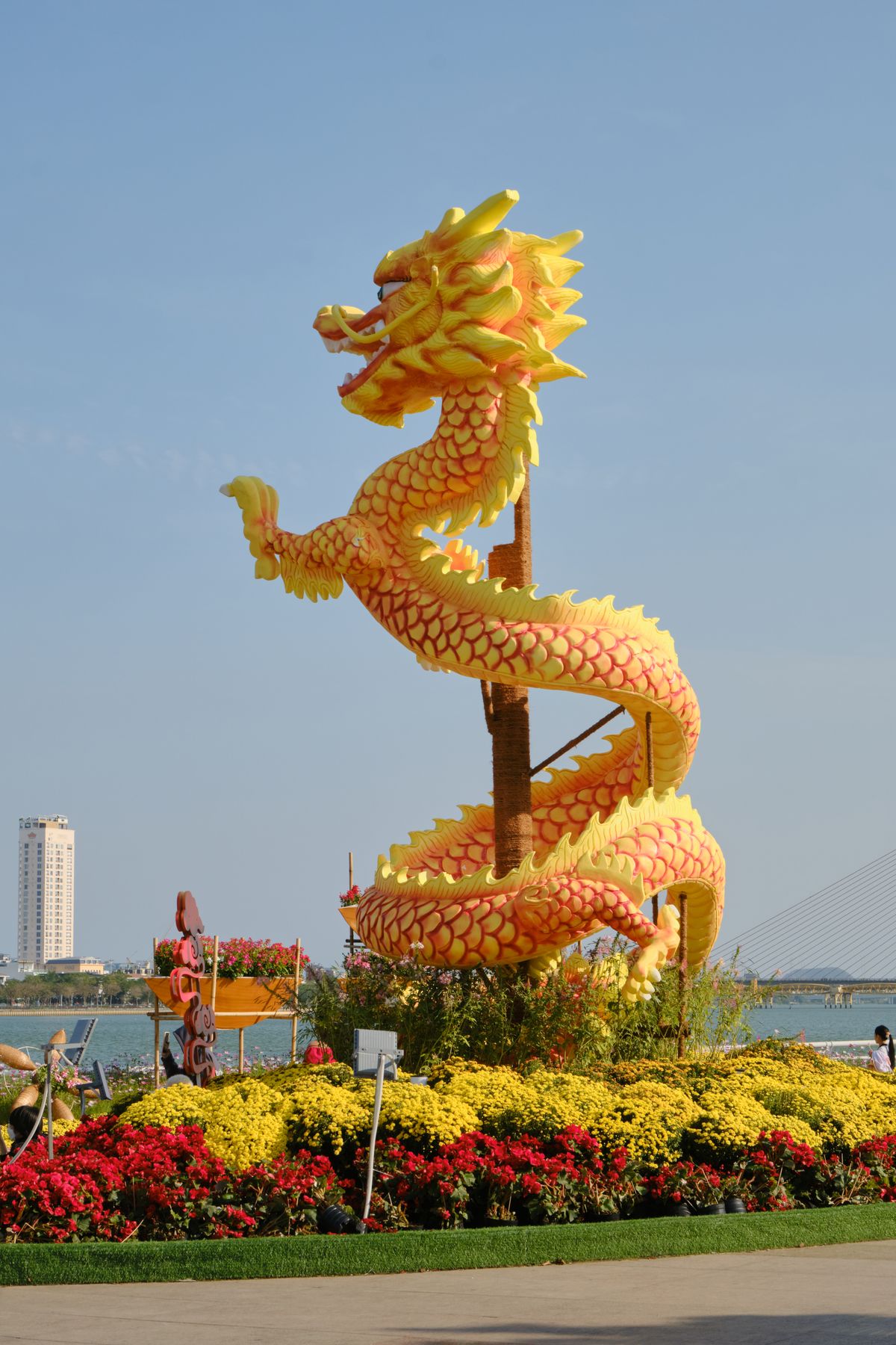 The dragon head of the Dragon Bridge, Da Nang, Vietnam