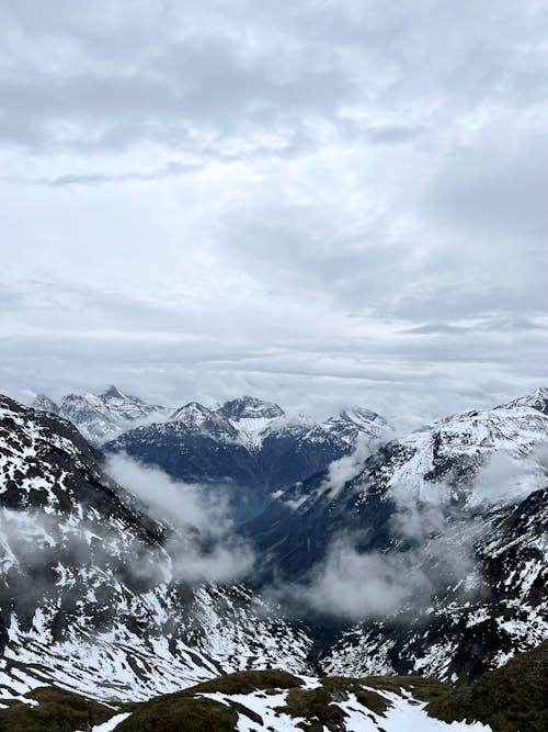 Snowy Rocky Mountains in Landscape