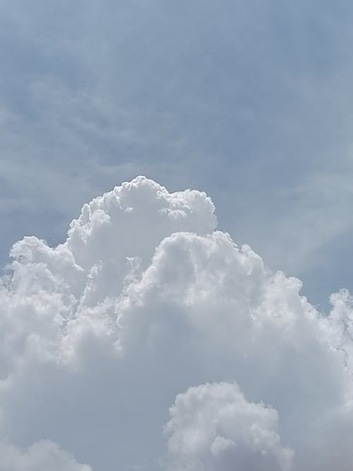 A photo of a cloudy sky with a plane