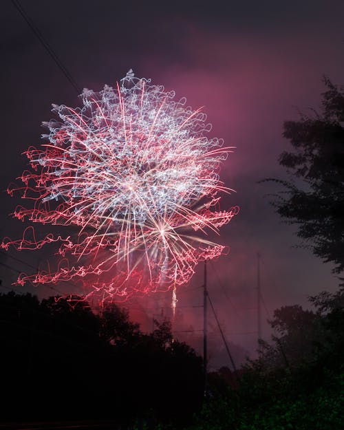 blurry fireworks