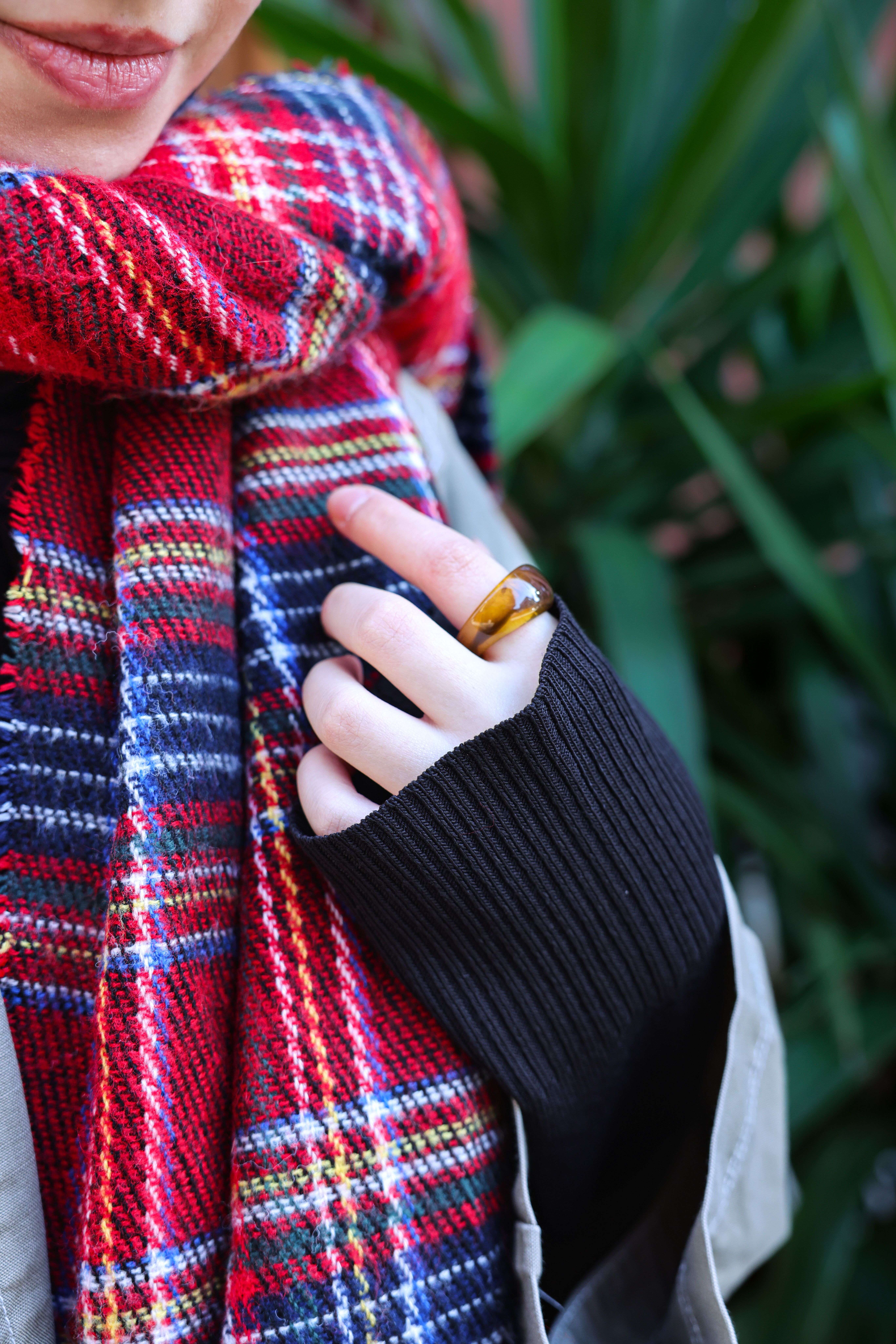 Red Tartan Plaid Scarf