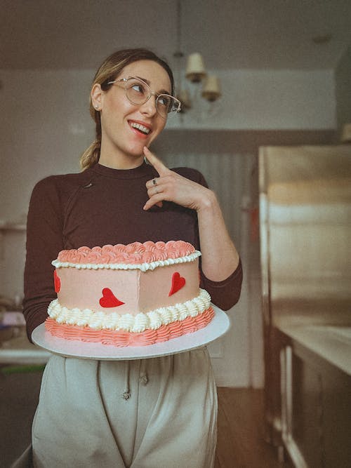 doğum günü pastası, kalp keki, sevimli içeren Ücretsiz stok fotoğraf