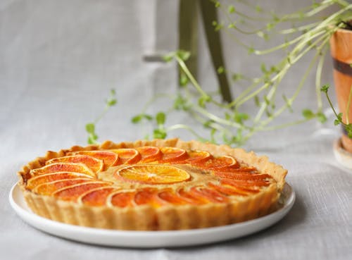 Baked Pie on Ceramic Plate